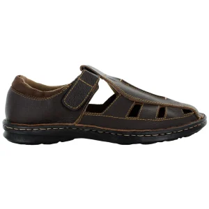 BAYAMO HUARACHE VELCRO PIEL CAFE HOMBRE 29091