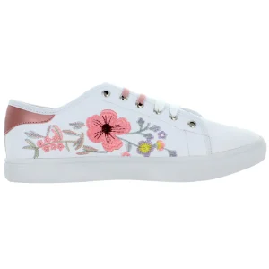 BRUNELLA TENIS VESTIR MODA CASUAL FLORES BLANCO MUJER 70157