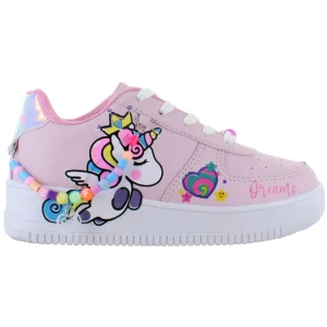 MISS PINK TENIS CASUAL UNICORNIO CADENA CUBITOS NIÑA 87824