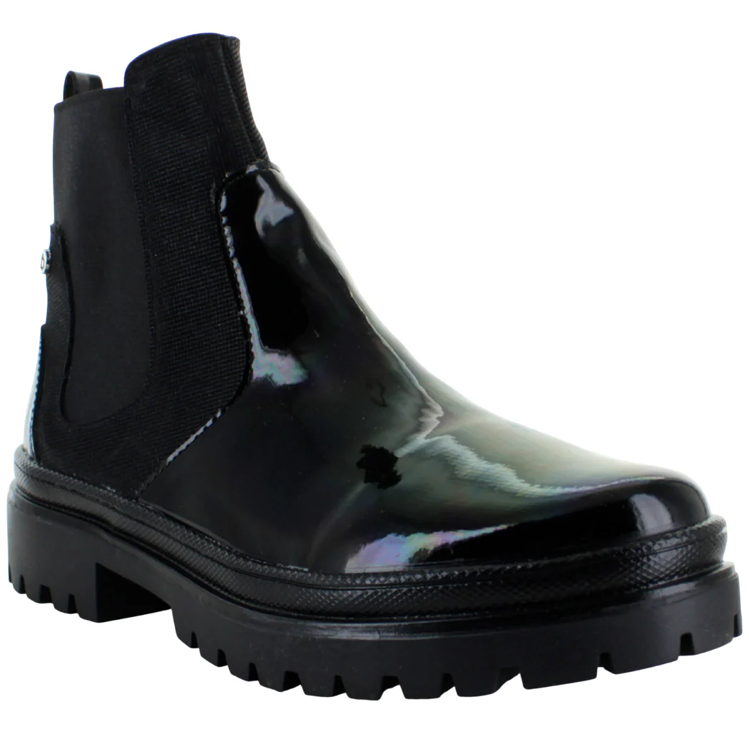 BLASITO BOTIN URBANO CHELSEA MODA RESORTE CHAROL MUJER 91148 - Imagen 3