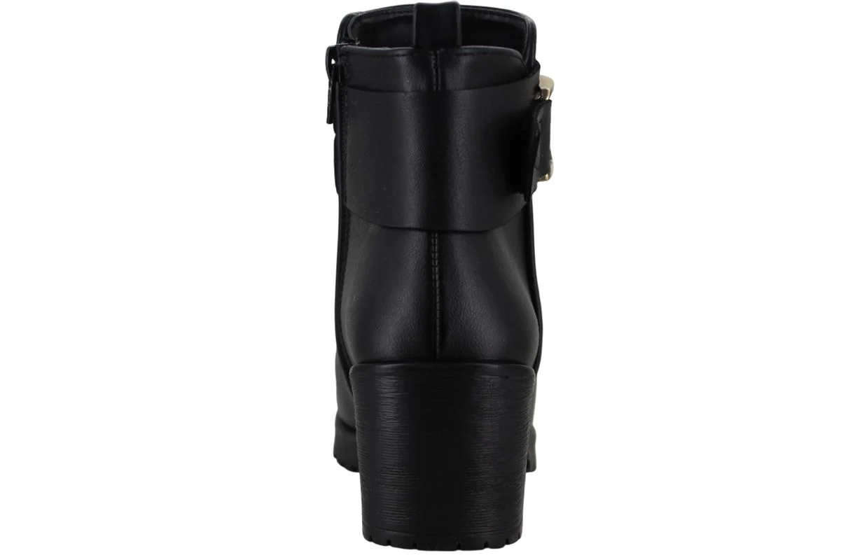 FUSION BOTIN TACON ANCHO MODA ELEGANTE HEBILLA MUJER 94628 - Imagen 5