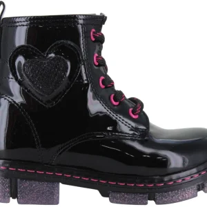 BAMBINO BOTA URBANA MODA ELEGANTE CORAZON CHAROL NIÑA 95160
