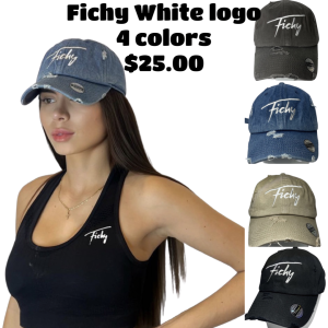 FICHY UNISEX BASEBALL CAP LOGO WHITE
