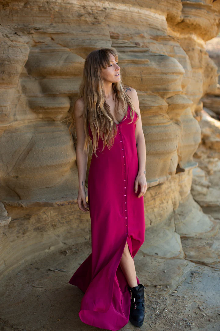 Vestido Kathryn Burgundy - Imagen 5