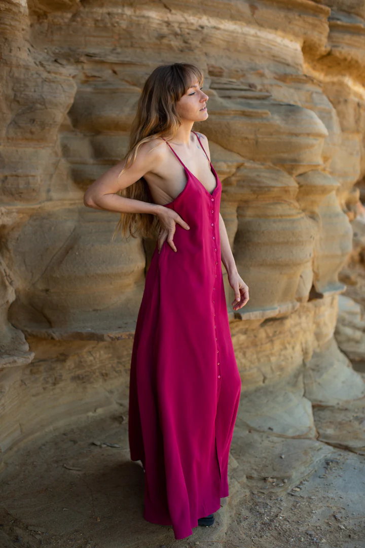 Vestido Kathryn Burgundy - Imagen 6