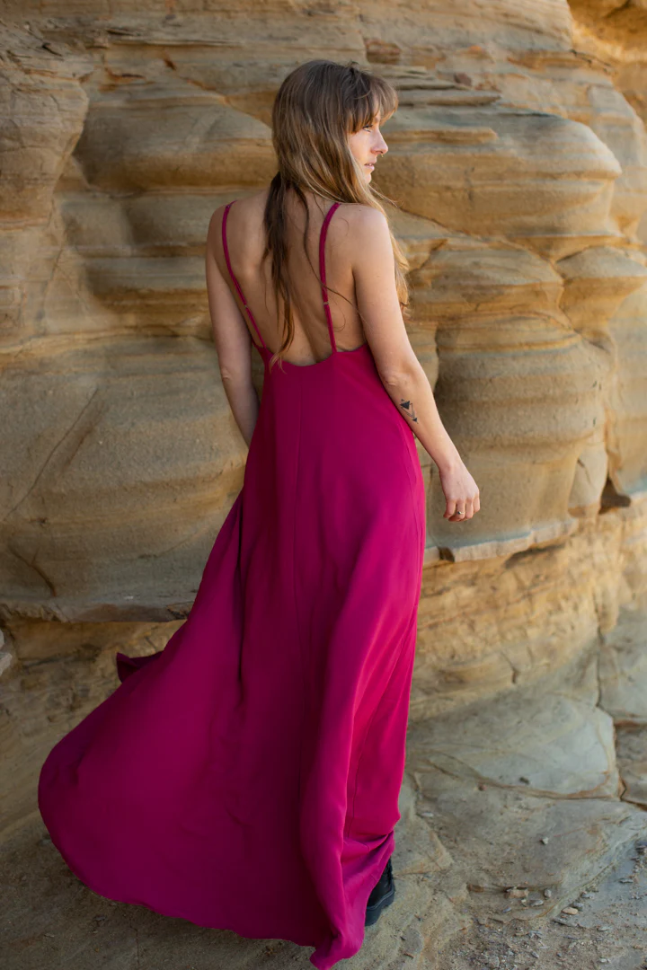 Vestido Kathryn Burgundy - Imagen 3