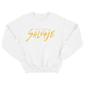 Manuel Carrasco - Sudadera Clásica Unisex "Yo Soy Pueblo Salvaje" Blanca